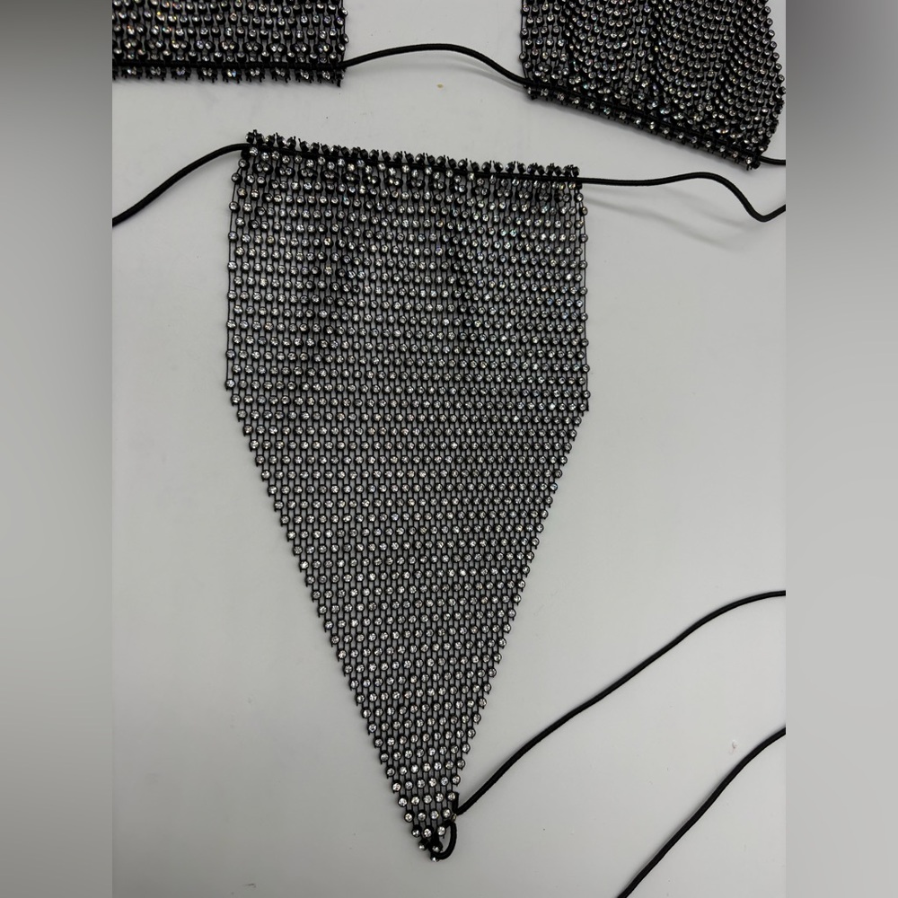 Sparkling Rhinestone Panty/Bra Set OS - Picture 4 of 4
